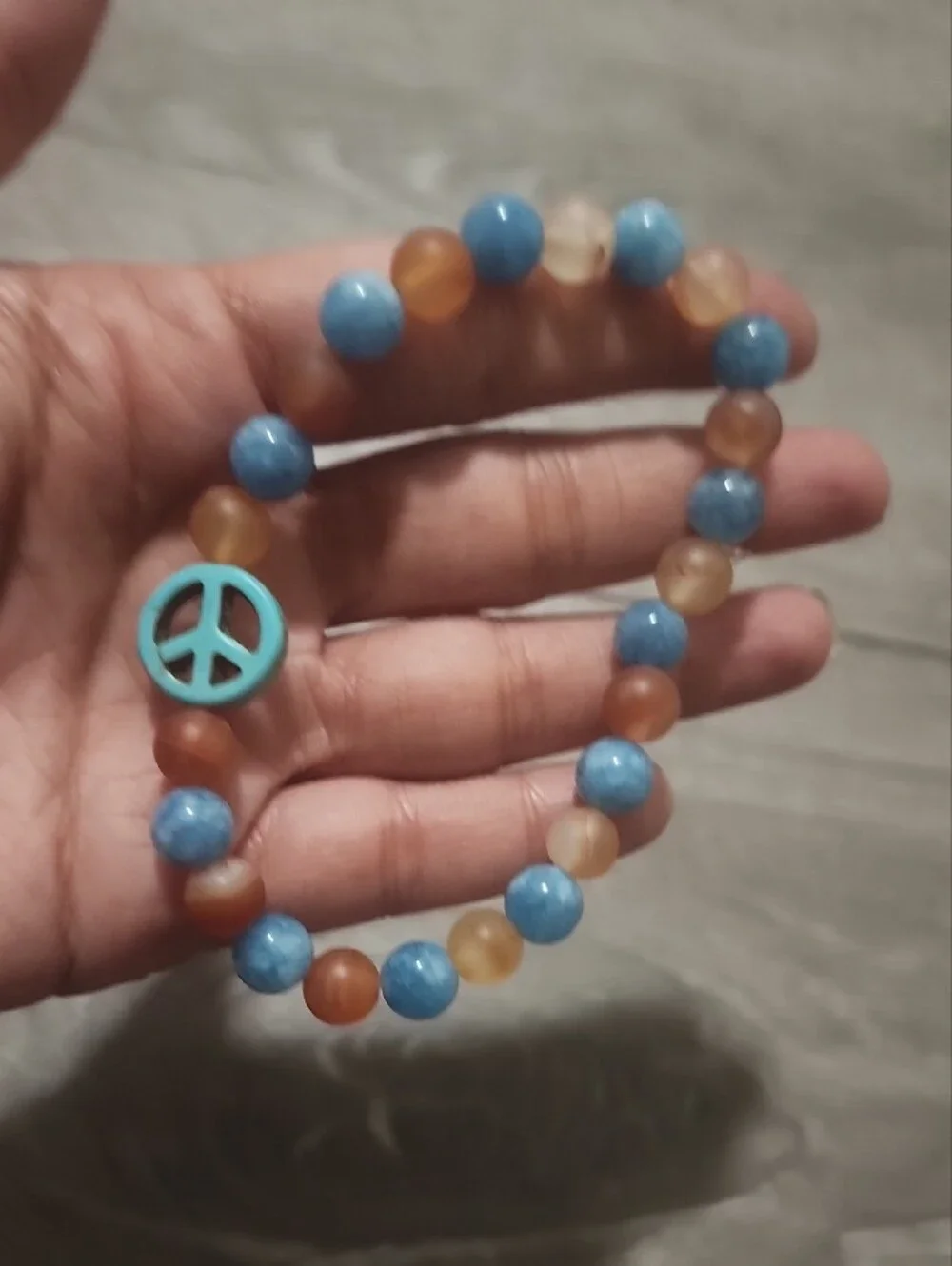 Handcrafted Mystic Balance Blue Quartz & Carnelian Bracelet